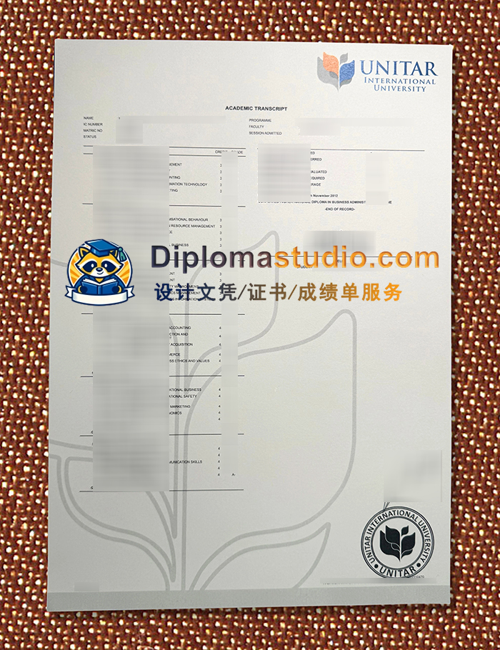 联合国训练研究所国际大学成绩单, UNITAR Transcript