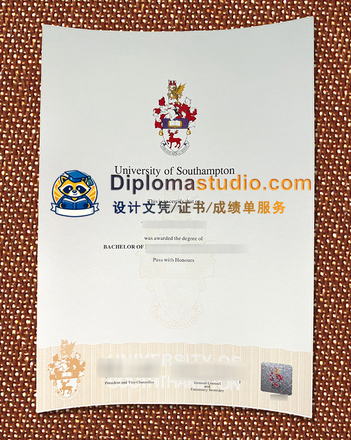 南安普顿大学学位证书, University of Southampton Degree Certificate